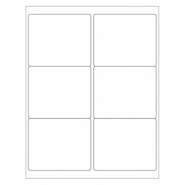 Tape Logic Circle Laser Label,4x3-1/3",White,PK600 LL203
