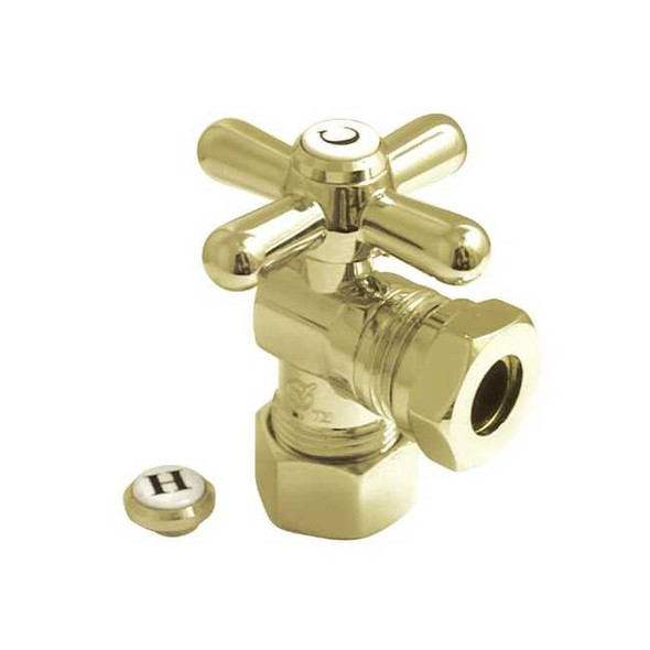 Vintage CC54302X 5/8" OD Comp X 1/2" X 7/16" OD Angle Stop with Handle CC54302X