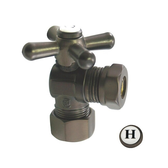 Vintage CC54305X 5/8" OD Comp X 1/2" X 7/16" OD Angle Stop with Handle CC54305X