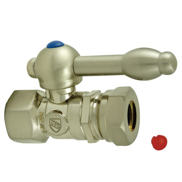 CC44158KL 1/2 O.D. Compression, 1/2 Slip Joint Straight Shut-off Valve