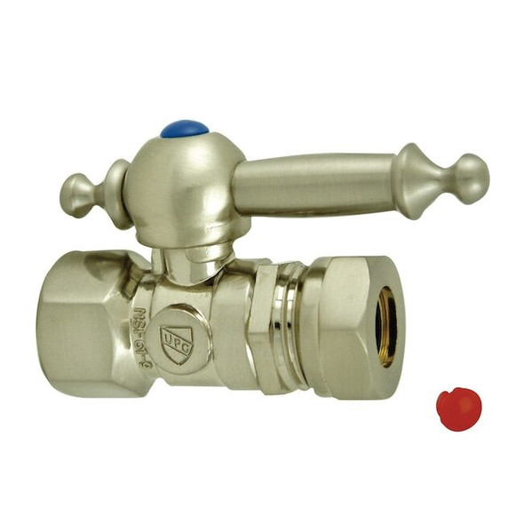 CC44158TL 1/2 O.D. Compression, 1/2 Slip Joint Straight Shut-off Valve