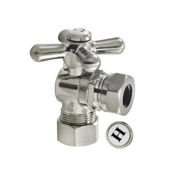 Vintage CC54308X 5/8" OD Comp X 1/2" X 7/16" OD Angle Stop with Handle CC54308X