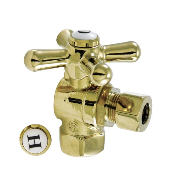 Vintage CC33102X 3/8" IPS X 3/8" OD Comp Cross Handle Angle Stop CC33102X