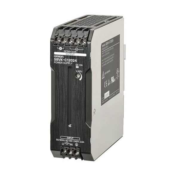 Switching Power Supply, 100/240V AC, 24V DC, 120 W, 5 A, Bracket