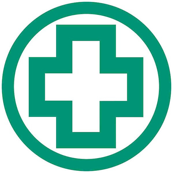 Brady HardHatLabel,Vinyl,Circle,White,PK4 45332