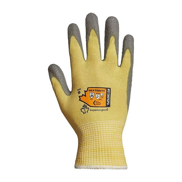 Cut Resistant Coated Gloves, Cut Level A4 ,Dipped ,Smooth ,10 1 PR