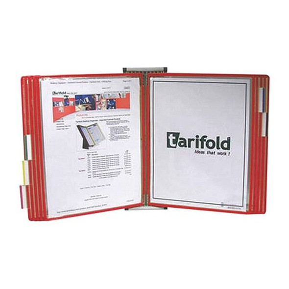 Tarifold Document Wall Display Unit,10 Red Pocket W231