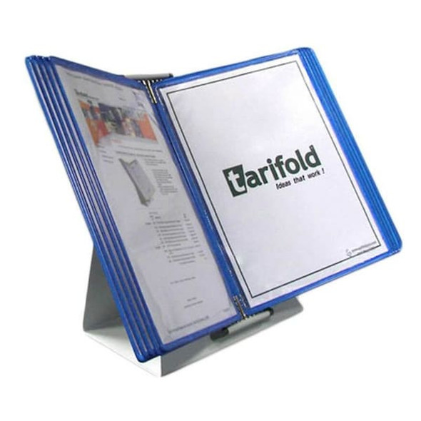Tarifold Document Desk Display Unit,10 Blue Pocke D211