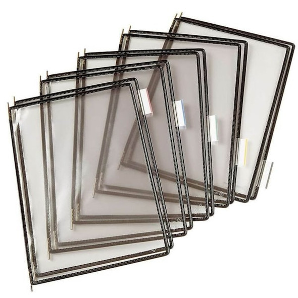 Tarifold Pivoting Pockets,Black,PK10 P070