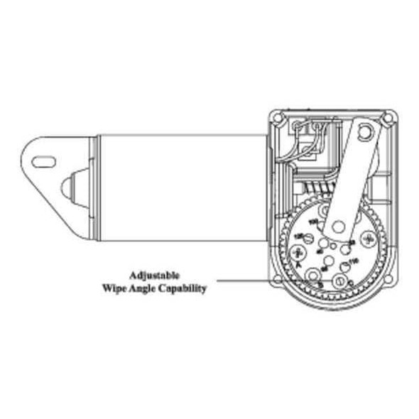 Autotex Wiper Motor,12V,2-1/2" Shaft, 2 Speed 4R2.12-19S2.R110D