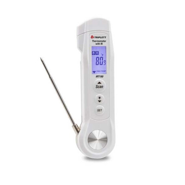 Triplett Stem Thermometer w/ IR For Food,3" Stem IRT150