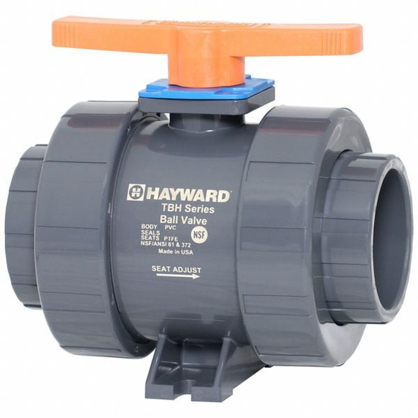 Hayward Flow Control Manual 2-Way Ball Valve,True-Union,PVC TBH1300A0SV0000 Hayward Flow Control Manual 2-Way Ball Valve,True-Union,PVC TBH1300A0SV0000