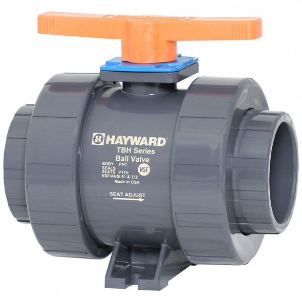 Hayward Flow Control Manual 2-Way Ball Valve,True-Union,PVC TBH1300A0SV0000