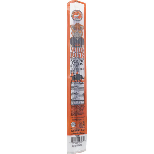 Pearson Ranch Jerky 1 Oz. Wild Boar Snack Stick WBH1-C-CAD Pack of 24