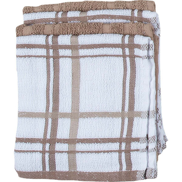 Kay Dee Designs Taupe Dish Cloth Set (4-Piece) R6439 Pack of 3