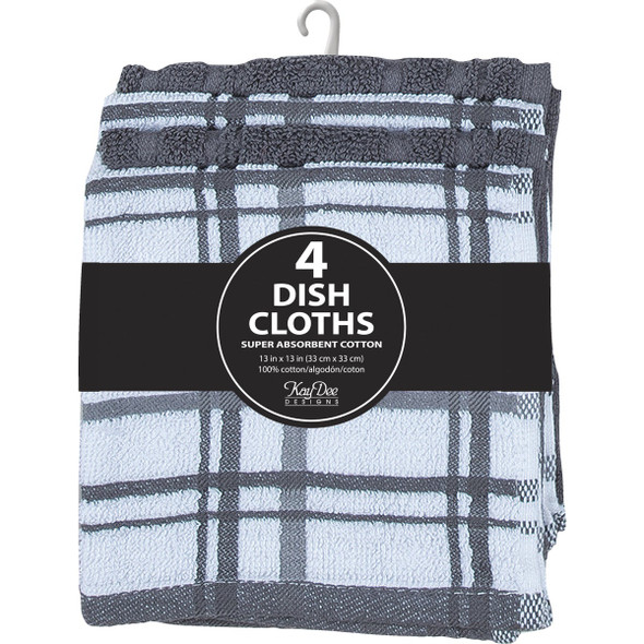 Kay Dee Designs Charcoal Dish Cloth Set (4-Piece)