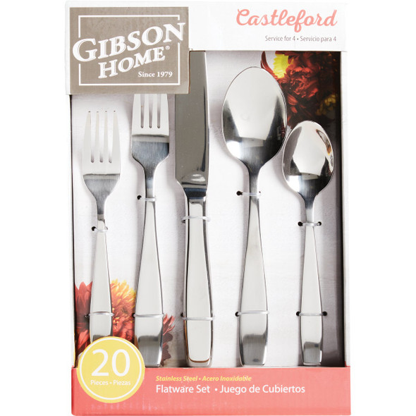 Gibson Home Castleford Mirror Polished Flatware Set (20-Piece) Gibson Home Castleford Mirror Polished Flatware Set (20-Piece)