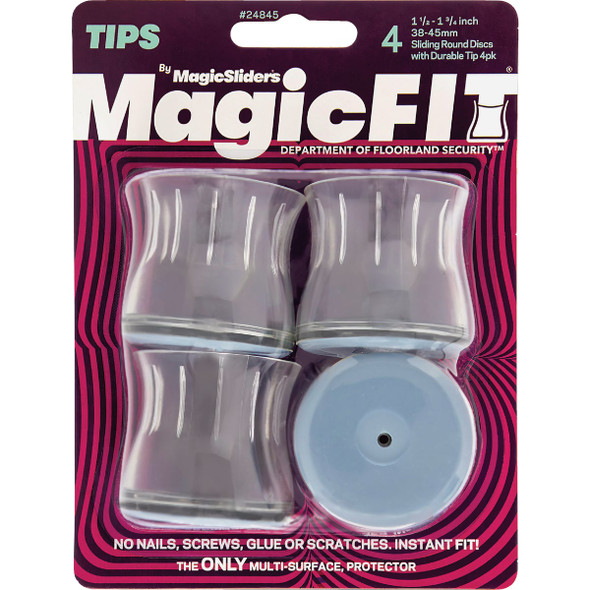 Magic Sliders Magic Fit 1-1/2 In. - 1-3/4 In. Round Slider (4-Pack) Magic Sliders Magic Fit 1-1/2 In. - 1-3/4 In. Round Slider (4-Pack)