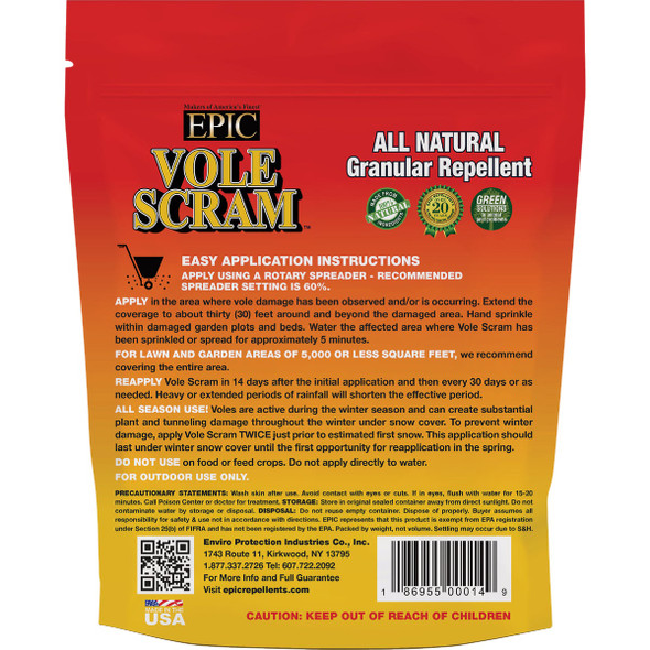 Vole Scram 6 Lb. Granular Organic Vole Repellent