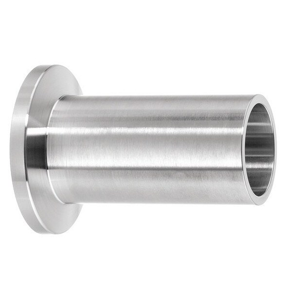 Vacuum Fitting, Straight Adapter, 1-9/16" L, 1" Tube x Weld Tube