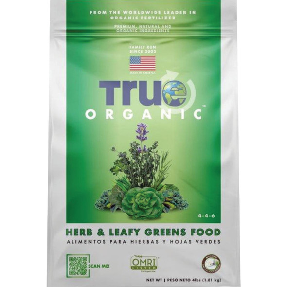 True Organic 4 Lb. 4-4-6 Herbs & Leafy Greens Dry Plant Food R0010