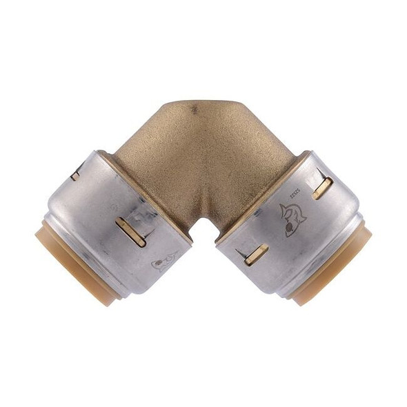 Sharkbite Elbow, Brass, Push-Fit7/8", Push-Fit7/8" UR256A