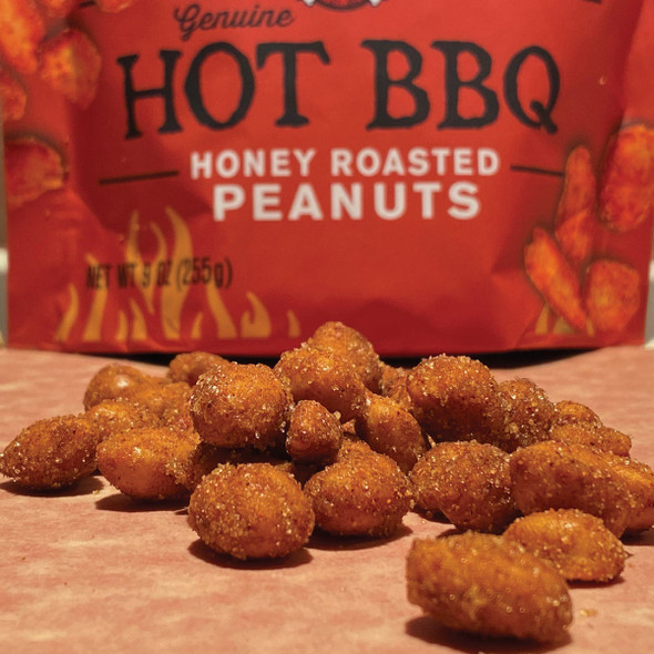 Rufus Teague 9 Oz. Hot BBQ Honey Roasted Peanuts 1702 Pack of 12 835339
