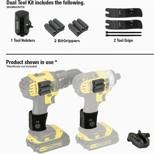 Spider Tool Holster Dual Tool Kit (5-Piece)
