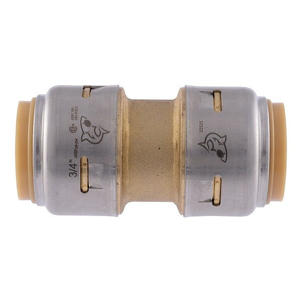 Sharkbite Max Coupling, Brass, Brass UR016
