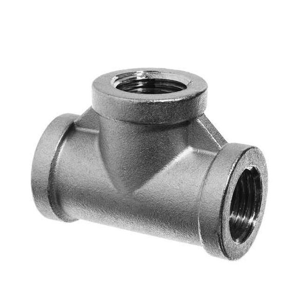 Stainless Steel Class 150 Tee, 304 SS, 1 in Female BSPT Threads