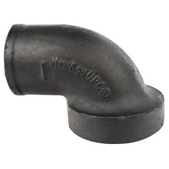 90 Degrees  Elbow Tapped 1/4 Bend, 1-1/2" Pipe, Female Socket, Cast Iron, 0 psi