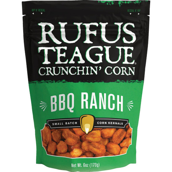 Rufus Teague Crunchin' Corn 6 Oz. BBQ Ranch Corn Kernels RTCC02 Pack of 12