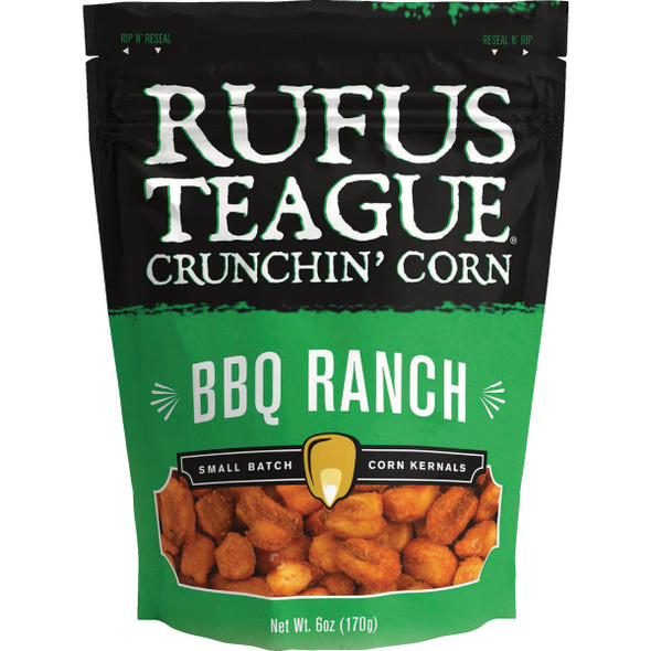 Rufus Teague Crunchin' Corn 6 Oz. BBQ Ranch Corn Kernels RTCC02 Pack of 12 825896