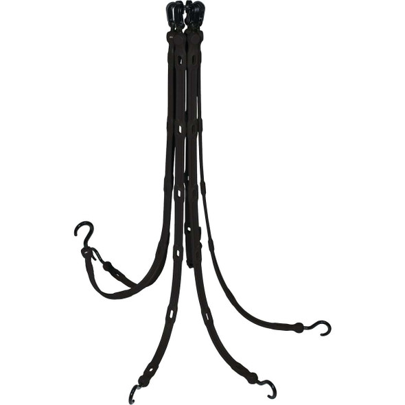 The Perfect Bungee, FLEXWeb Adjustable 6 Arm Spider Cargo Net Size M-XXL, Black