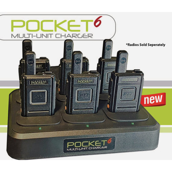Klein Electronics POCKET+G3 6-Unit 2-Way Radio Multi-Charger POCKET6 549641
