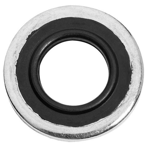 Sealing Washer, Fits Bolt Size 7/16 in Steel, Zinc Plated Finish, 5 PK