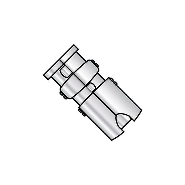 Single Lag Shield, 1/2" Dia, Alloy Steel Zinc Plated, 25 PK