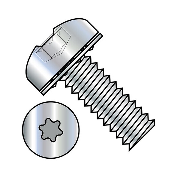 #6-32 x 1/4 in Torx Pan Machine Screw, Zinc Plated Steel, 10000 PK