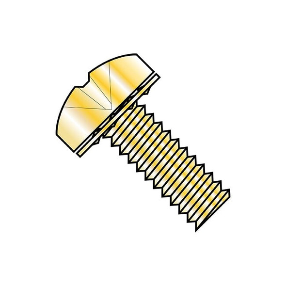 #6-32 x 1/4 in Phillips Pan Machine Screw, Zinc Yellow Steel, 10000 PK