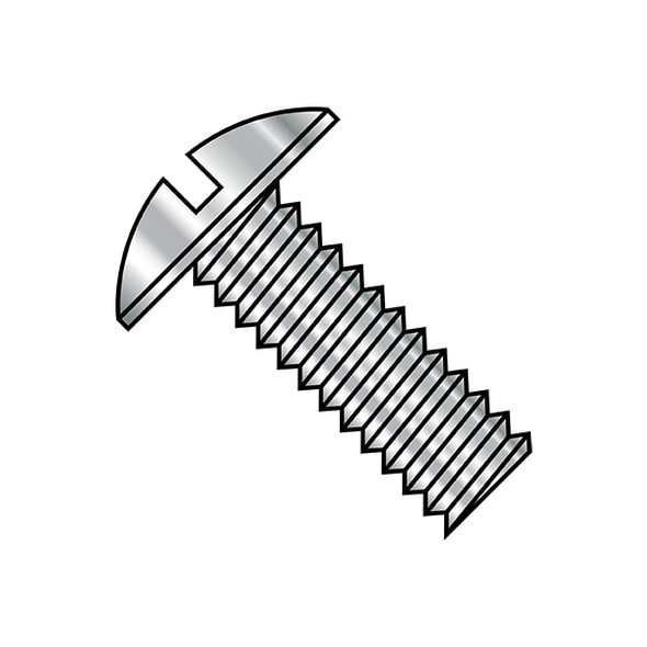 #8-32 x 1 in Slotted Truss Machine Screw, Plain Steel, 4000 PK