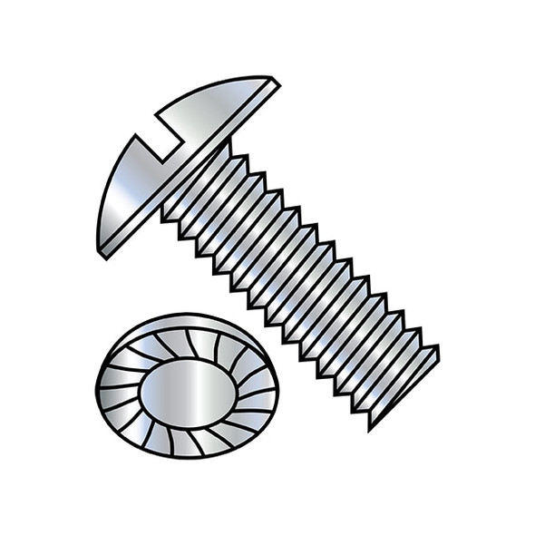 5/16"-18 x 1 in Slotted Truss Machine Screw, Zinc Plated Steel, 1250 PK