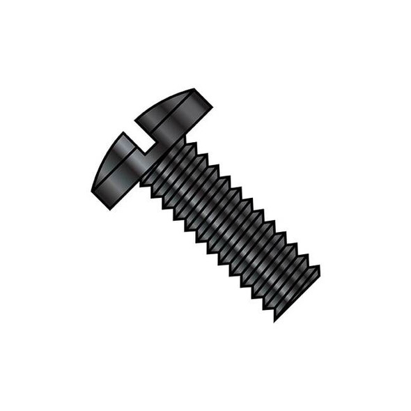 #8-32 x 1/4 in Slotted Binding Machine Screw, Black Oxide Steel, 10000 PK