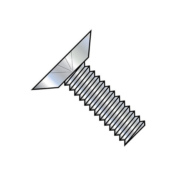 #4-40 x 1/8 in Phillips Flat Machine Screw, Zinc Plated Steel, 10000 PK