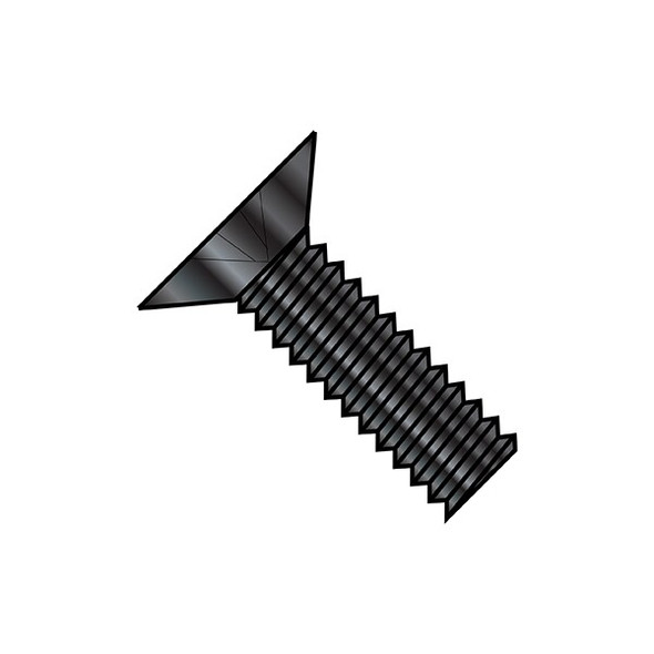 #10-32 x 5/8 in Phillips Flat Machine Screw, Plain Steel, 2000 PK