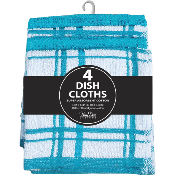 Kay Dee Designs Peacock Dish Cloth Set (4-Piece) R6419 Pack of 3 613262