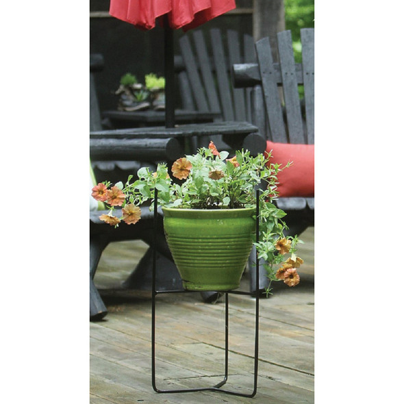 American Gardenworks Urban Living Matte Black Powder Coated Steel Tri-Floor Pot Holder American Gardenworks Urban Living Matte Black Powder Coated Steel Tri-Floor Pot Holder