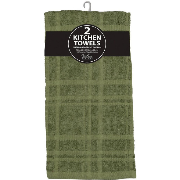 Kay Dee Designs Solid Meadow Terry Kitchen Towel (2-Pack) R6420 Pack of 3 614880
