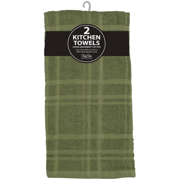 Kay Dee Designs Solid Meadow Terry Kitchen Towel (2-Pack) R6420 Pack of 3 614880