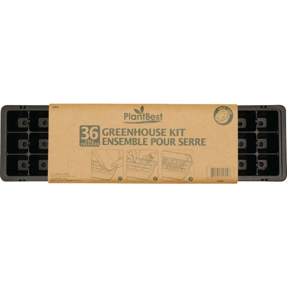 PlantBest 36-Cell Plastic Windowsill Greenhouse Seed Starter Kit 3455