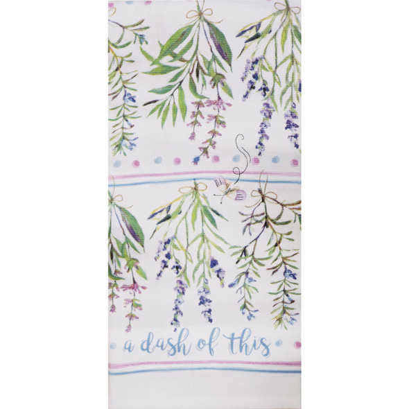 Kay Dee Designs A Dash Of This Herb Terry Kitchen Towel R7426 Pack of 6